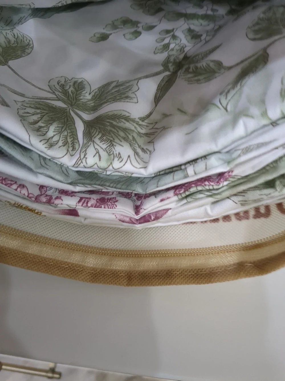 100% Cotton Duvet Cover Queen Size Sage Green Floral Duvet Set Reversible
